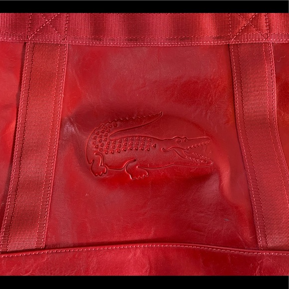Red Lacoste Sport Bag Retro - Picture 4 of 13